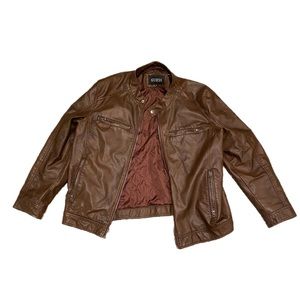 Brown Leather Jacket Sized XXL.